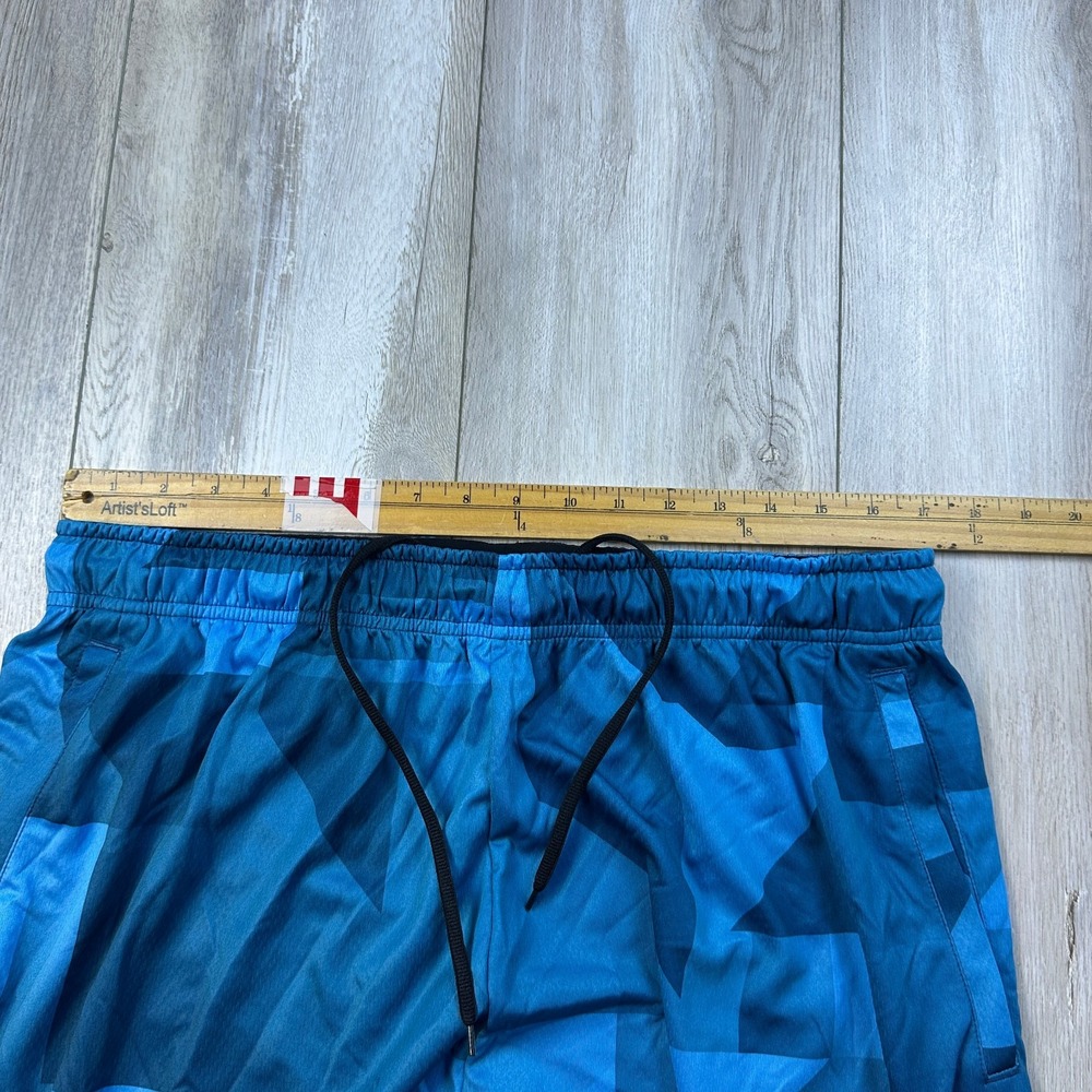 Nike Shorts Mens 2XLT Tall Blue Black Run Running Athletic Gym Geo Camo Men - Picture 3 of 9